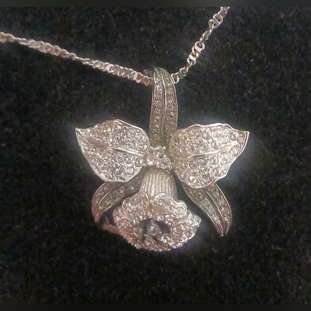 Nolan Miller Pavé Orchid Necklace - Picture 5 of 5